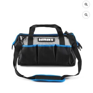 HART Black and Gray Tool Bag with Blue Trim - Men's Carry Bag NWT